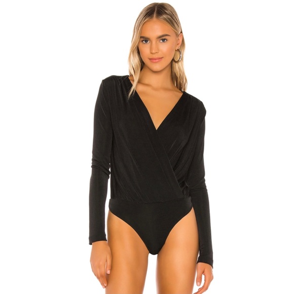 NEW FREE PEOPLE BLACK LONG SLEEVE BODYSUIT - Picture 2 of 9